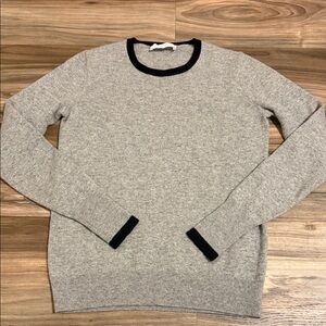 Everlane The Classic Crew Sweater Cashmere Gray Black Women’s Sz. XS L/S